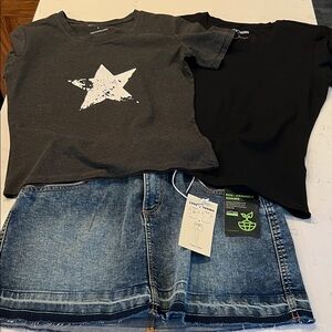 Charcoal Star Print Kids T-Shirt
